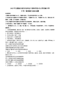 【9道一模】2025年安徽省合肥市包河区中国科学技术大学附属中学中考一模道德与法治试题（含解析）