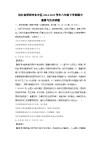 河北省邯郸市永年区2024-2025学年八年级下学期期中道德与法治试卷（解析版）
