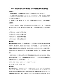 【道德与法治】2025年河南省商丘市夏邑县中考一模试题（解析版）