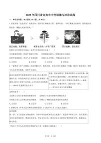 2025年四川省宜宾市中考道德与法治试卷（含解析）
