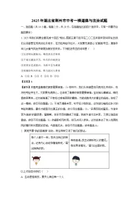 2025年湖北省荆州市中考一模[中考模拟]道德与法治试卷（解析版）