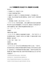 2025年新疆维吾尔自治区中考二模[中考模拟]道德与法治试卷（解析版）