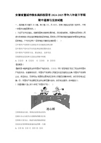 安徽省宣城市皖东南四校联考2024-2025学年八年级下学期期中道德与法治试卷（解析版）