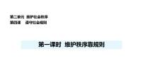 政治 (道德与法治)八年级上册（2024）第二单元 维护社会秩序第四课 遵守社会规则维护秩序靠规则教课ppt课件