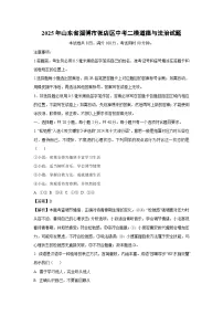 2025年山东省淄博市张店区中考二模道德与法治试卷（解析版）