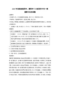 2025年河南省南阳市、濮阳市十六校联考中考一模道德与法治试卷（解析版）