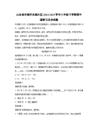 山东省济南市东南片区2024-2025学年八年级下学期期中道德与法治试卷（解析版）