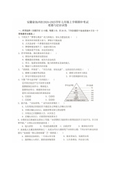 【7道期中】安徽省池州市安徽省池州市2024-2025学年七年级上学期11月期中道德与法治试题