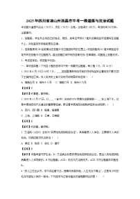 2025年四川省凉山州西昌市中考一模[中考模拟]道德与法治试卷（解析版）