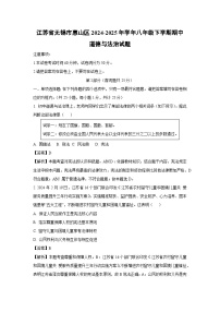 江苏省无锡市惠山区2024-2025学年八年级下学期期中道德与法治试卷（解析版）