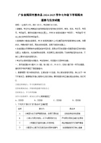 广东省揭阳市惠来县2024-2025学年七年级下学期期末道德与法治试卷