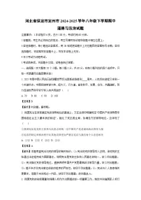 河北省保定市定州市2024-2025学年八年级下学期期中道德与法治试卷（解析版）
