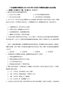 广东省揭阳市揭西县2024-2025学年七年级下学期期末道德与法治试题
