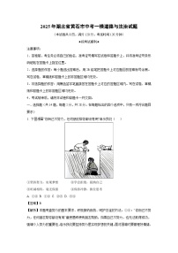 2025年湖北省黄石市中考一模[中考模拟]道德与法治试卷（解析版）