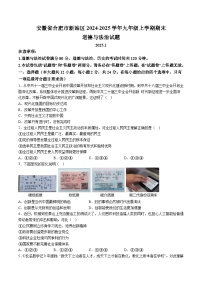 【9道期末】安徽省合肥市新站区2024-2025学年九年级上学期期末道德与法治试题（含解析）
