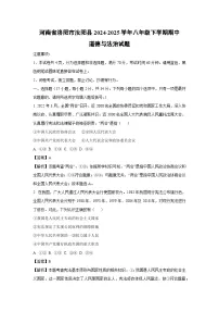 河南省洛阳市汝阳县2024-2025学年八年级下学期期中道德与法治试卷（解析版）