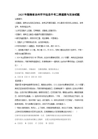 2025年湖南省永州市宁远县中考二模[中考模拟]道德与法治试卷（解析版）
