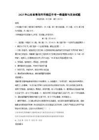 2025年山东省青岛市市南区中考一模道德与法治试卷（解析版）