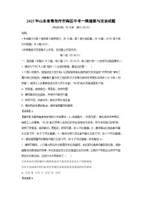 2025年山东省青岛市市南区中考一模道德与法治试卷（解析版）