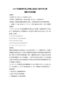 【道德与法治】2025年河南省平顶山市鲁山县西北七校中考三模试题（解析版）