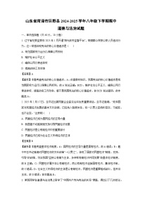 【道德与法治】山东省菏泽市巨野县2024-2025学年八年级下学期期中试题（解析版）