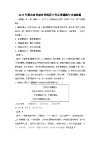 【道德与法治】2025年湖北省孝感市孝南区中考三模试题（解析版）