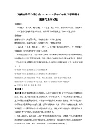 【道德与法治】河南省洛阳市洛宁县 2024-2025学年八年级下学期期末试题（解析版）