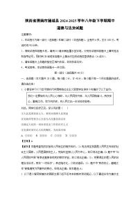 【道德与法治】陕西省渭南市蒲城县 2024-2025学年八年级下学期期中试题（解析版）