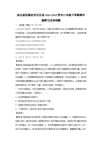 河北省石家庄市元氏县2024-2025学年八年级下学期期中道德与法治试卷（解析版）