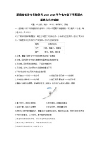 湖南省长沙市多校联考2024-2025学年七年级下学期期末道德与法治试题