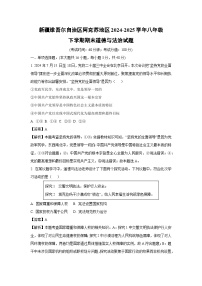 【道德与法治】新疆维吾尔自治区阿克苏地区 2024-2025学年八年级下学期期末试题（解析版）