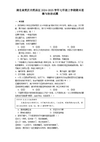 湖北省武汉市武昌区2024-2025学年七年级上学期期末道德与法治试题（含答案）