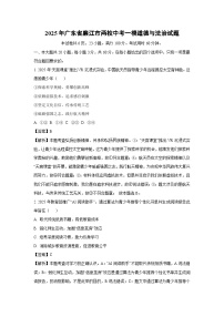 2025年广东省廉江市两校中考一模道德与法治试卷（解析版）