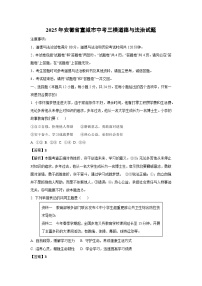 2025年安徽省宣城市中考三模道德与法治试卷（解析版）