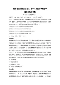 陕西省榆林市2024-2025学年八年级下学期期中道德与法治试卷（解析版）