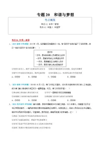 2025年中考道德与法治真题分类汇编（全国通用）专题20 和谐与梦想（全国通用）（第01期）（原卷版）
