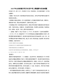 2025年山东省临沂市沂水县中考二模道德与法治试卷（解析版）