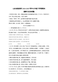 山东省临清市2024-2025学年七年级下学期期末道德与法治试卷