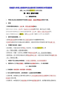 统编版九年级上册道德与法治期末复习高频知识点背诵提纲 学案