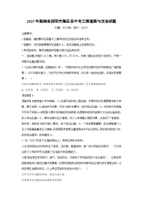 2025年湖南省邵阳市隆回县中考三模试题道德与法治试卷（解析版）