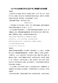 2025年山东省临沂市兰山区中考二模试题道德与法治试卷（解析版）