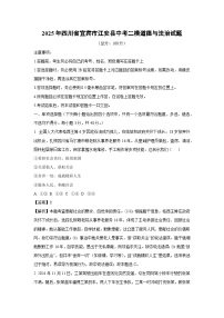 2025年四川省宜宾市江安县中考二模道德与法治试题（解析版）