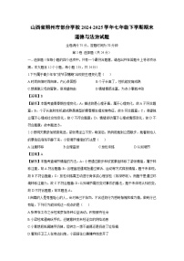 山西省朔州市部分学校2024-2025学年七年级下学期期末道德与法治试题（解析版）