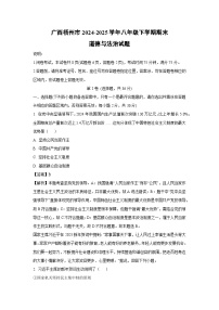 广西梧州市2024-2025学年八年级下学期期末道德与法治试题（解析版）