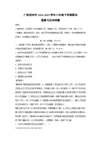 广西梧州市2024-2025学年八年级下学期期末道德与法治试题（解析版）