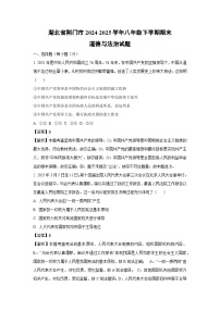 湖北省荆门市2024-2025学年八年级下学期期末道德与法治试题（解析版）
