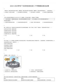2024~2025学年广东深圳宝安区初二下学期期末政治试卷（有答案解析）