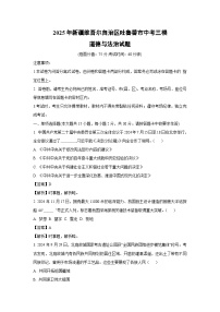 2025年新疆维吾尔自治区吐鲁番市中考三模道德与法治试题（解析版）