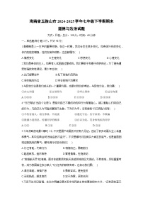 海南省五指山市2024-2025学年七年级下学期期末道德与法治试题