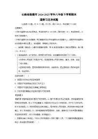 云南省曲靖市2024-2025学年八年级下学期期末道德与法治试卷（解析版）